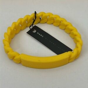 NWT Marc Jacobs Yellow Silicone Braided Bracelet